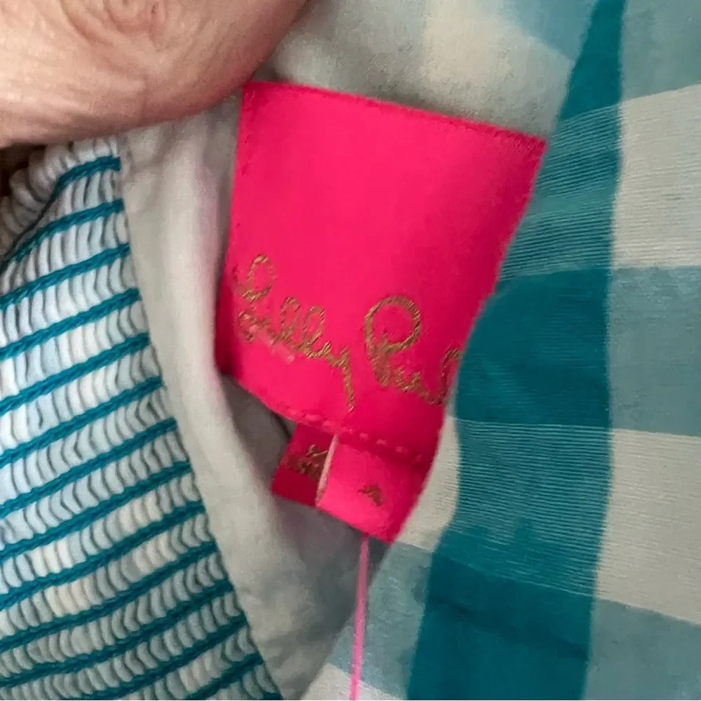NWT Lilly Pulitzer Sarafina Gingham Babydoll Top